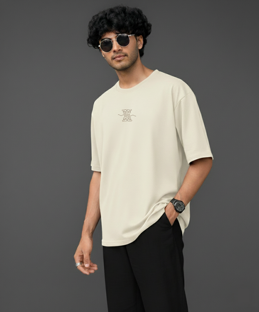 Oversize Crew Neck Tshirt: Sandstone