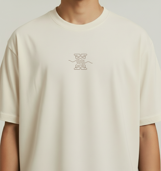 Oversize Crew Neck Tshirt: Sandstone