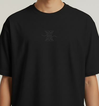 Oversize Crew Neck Tshirt: Noir Black
