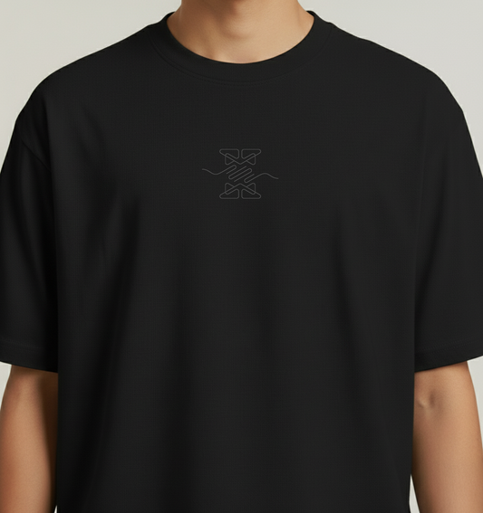 Oversize Crew Neck Tshirt: Noir Black