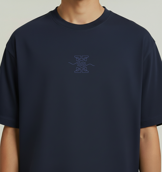 Oversize Crew Neck Tshirt: Sapphire Blue